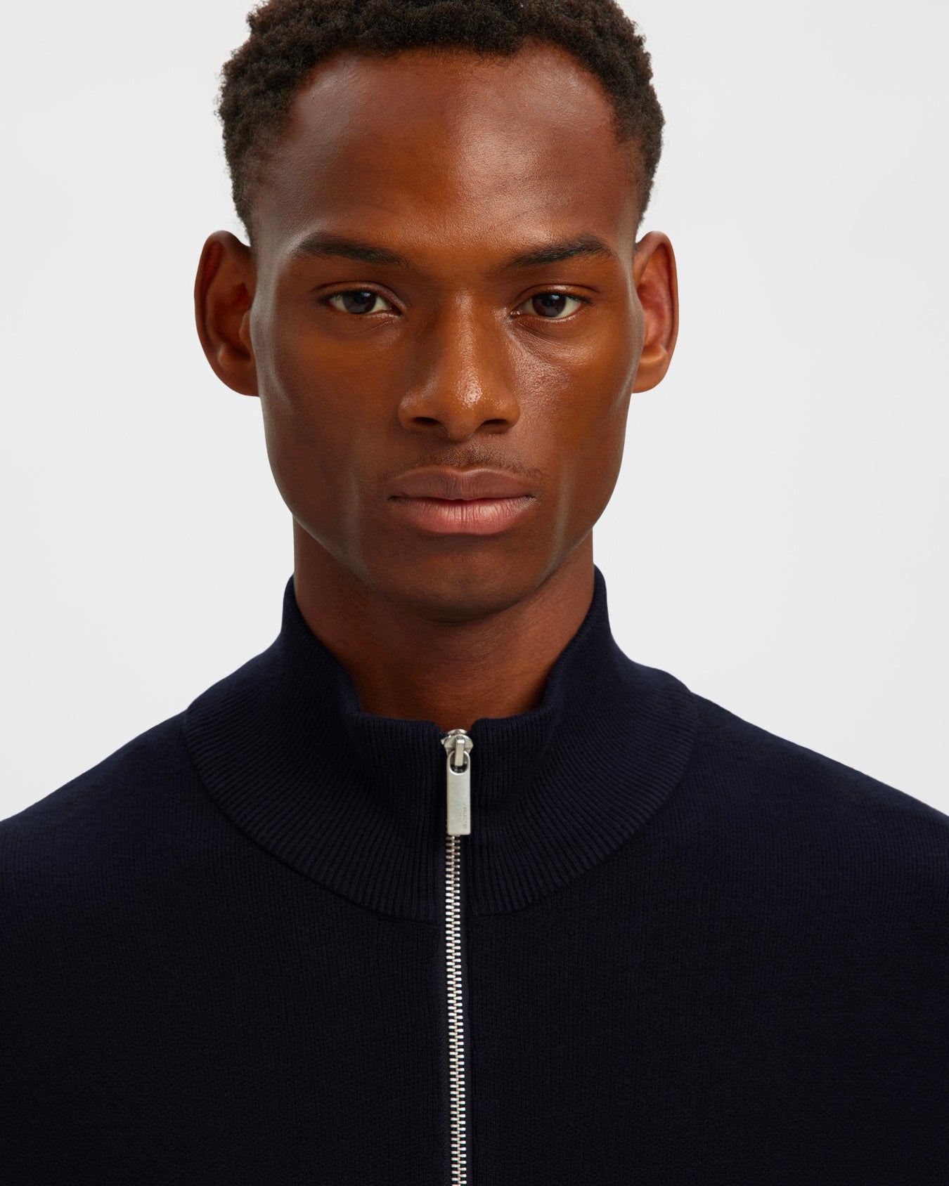 Selected Homme Cardigan Teller Knit Full Zip Sky Captain