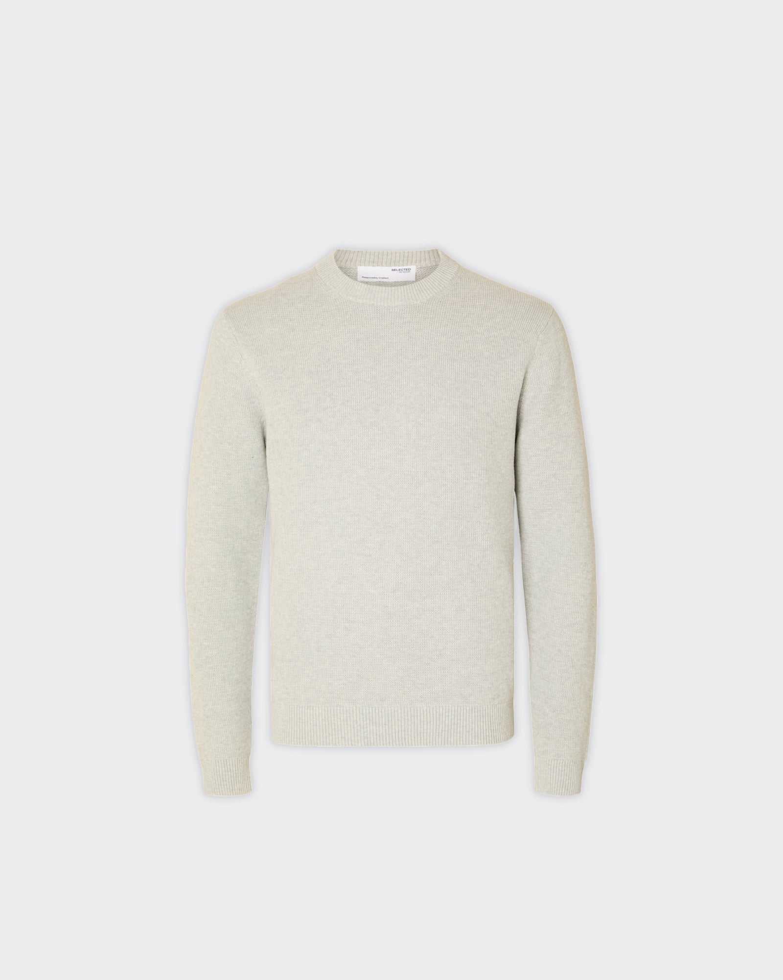 Selected Homme Maglia Crewneck Dane Light Grey