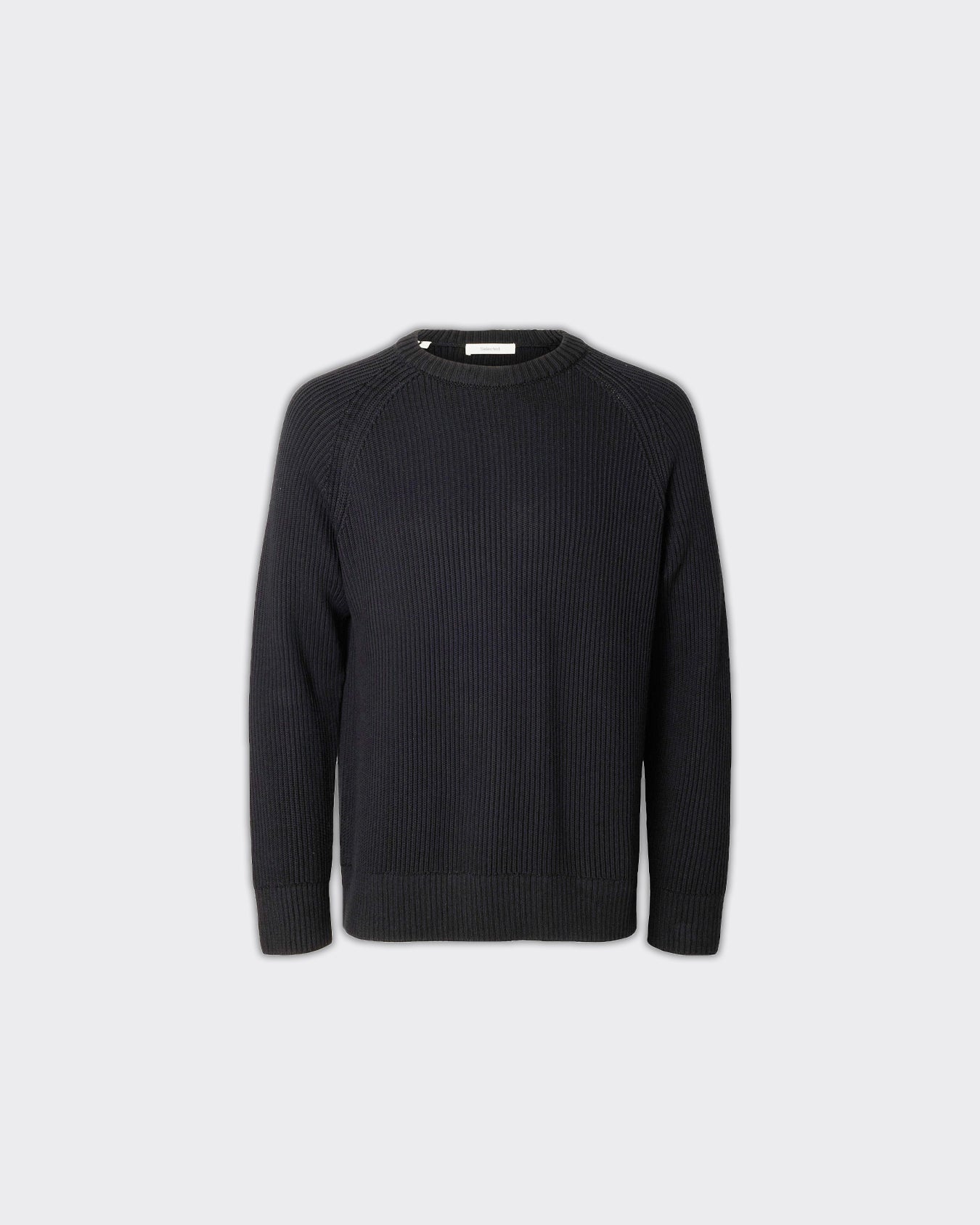 Selected Homme Maglione Knit Rib Braun Nero