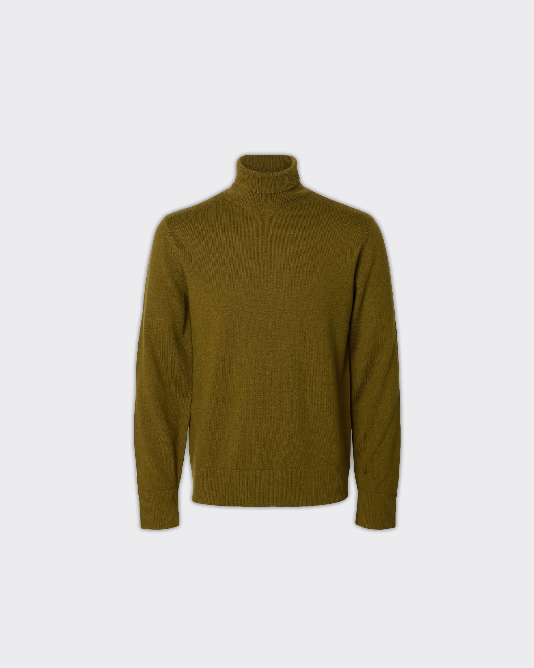 Selected Homme Pullover Tray Brushed Knit Merino Roll Fir Green
