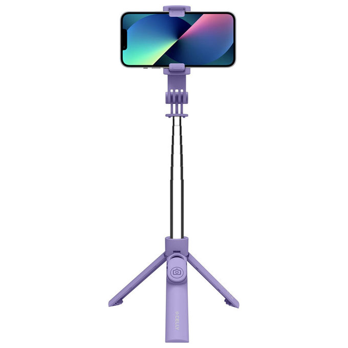 SELFIE STICK CELLY Asta selfie wireless dai 7, Viola