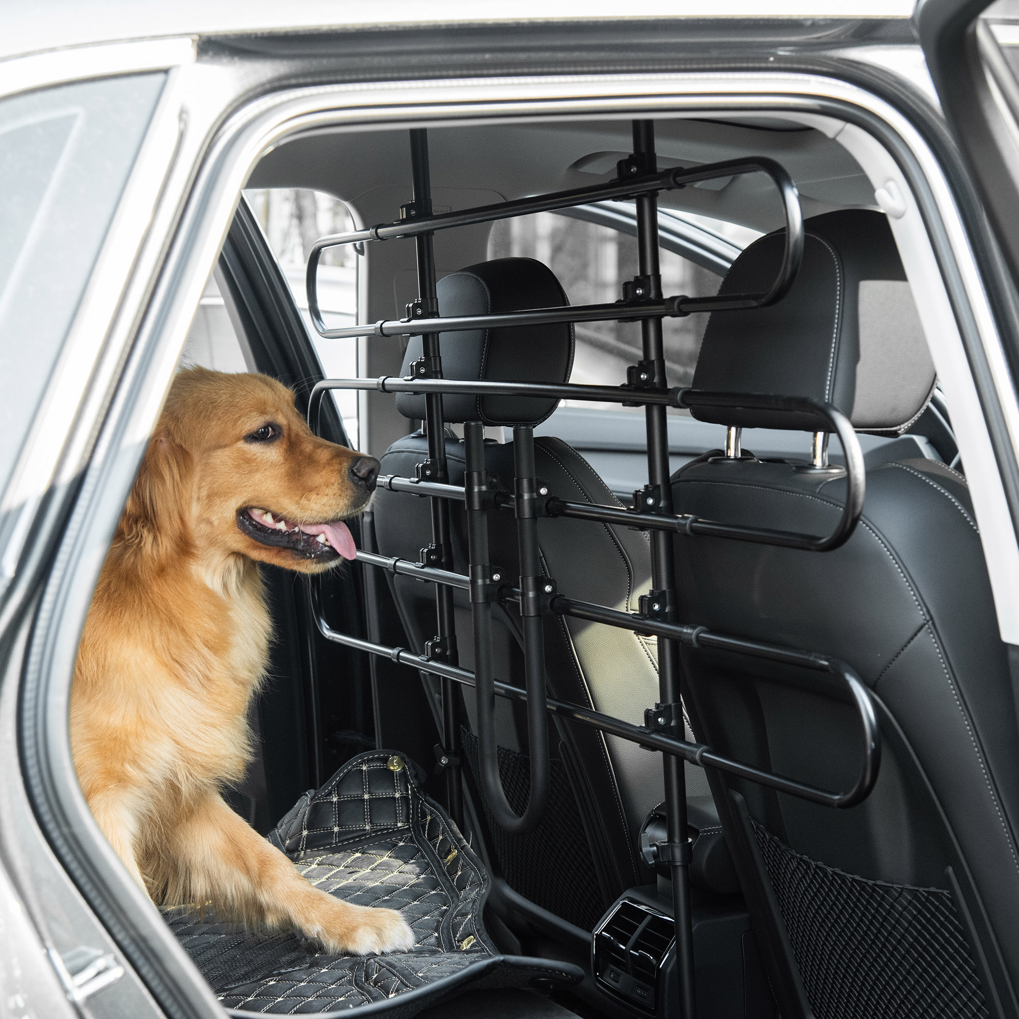 Separatore per cani da auto PawHut tronco regolabile in altezza di larghezza