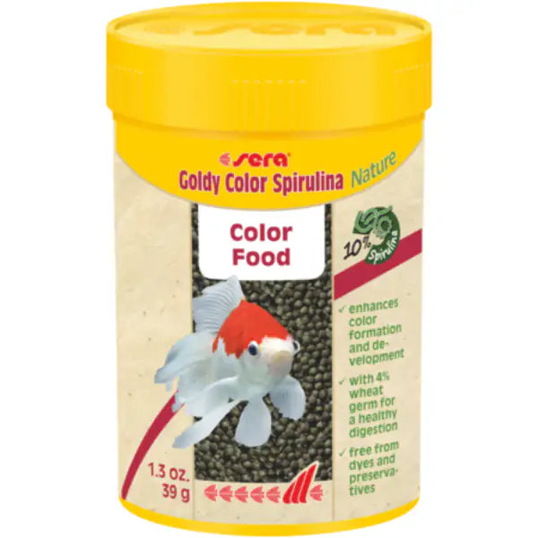 Sera Goldy Color Spirulina Nature mangime in granuli per colorazione per pesci rossi grandi o d'acqua fredda 39 gr (100 ml) - 1° ORDINE? scegli tra BZR5 - BZR20 + 200 pt fedeltà