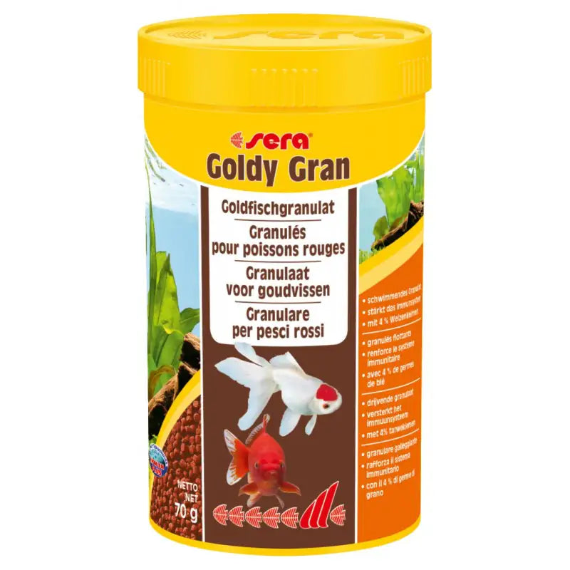Sera Goldy Granul mangime in granuli per pesci rossi grandi e d'acqua fredda 70 gr (250 ml) - 1° ORDINE? scegli tra BZR5 - BZR20 + 200 pt fedeltà