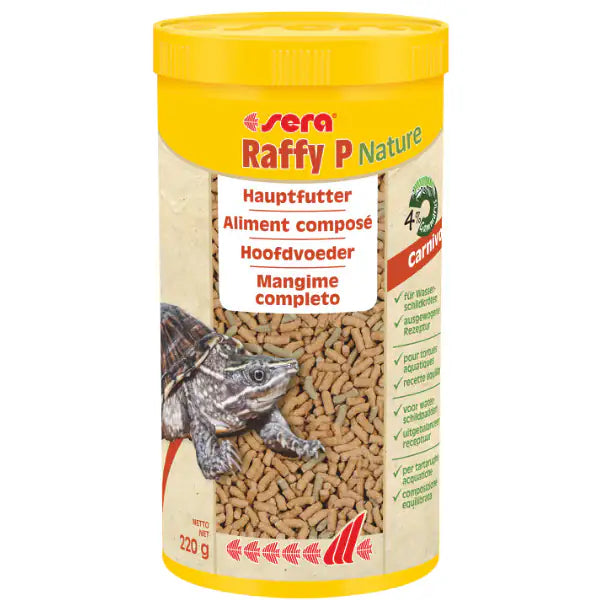 Sera Raffy P Nature mangime in granuli per tartarughe d'acqua 55 gr (250 ml) - Cibo per tartarughe - 1° ORDINE? scegli tra BZR5 - BZR20 + 200 pt fedeltà