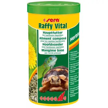 Sera Raffy Reptil Erbivori 80 gr (250 ml) - Cibo per tartarughe - 1° ORDINE? scegli tra BZR5 - BZR20 + 200 pt fedeltà