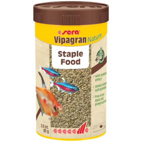 Sera Vipagran Nature mangime di base in granuli per pesci ornamentali 100 gr (250 ml) - 1° ORDINE? scegli tra BZR5 - BZR20 + 200 pt fedeltà