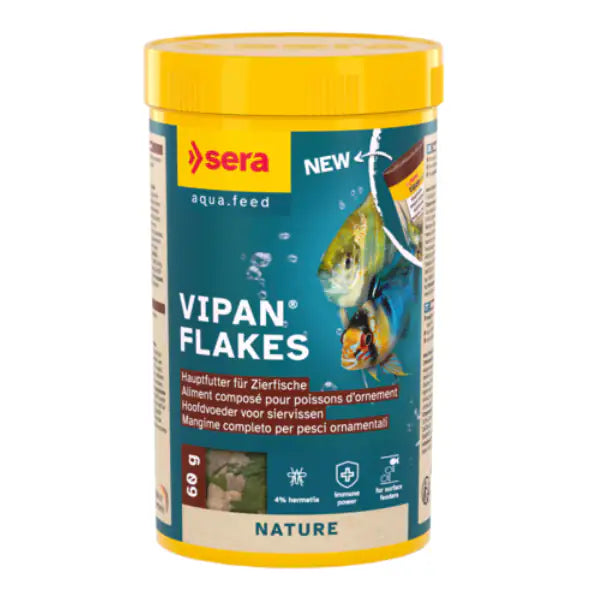 Sera Vipan Mangime completo in scaglie per tutti i pesci 210 gr (1000 ml) - 1° ORDINE? scegli tra BZR5 - BZR20 + 200 pt fedeltà
