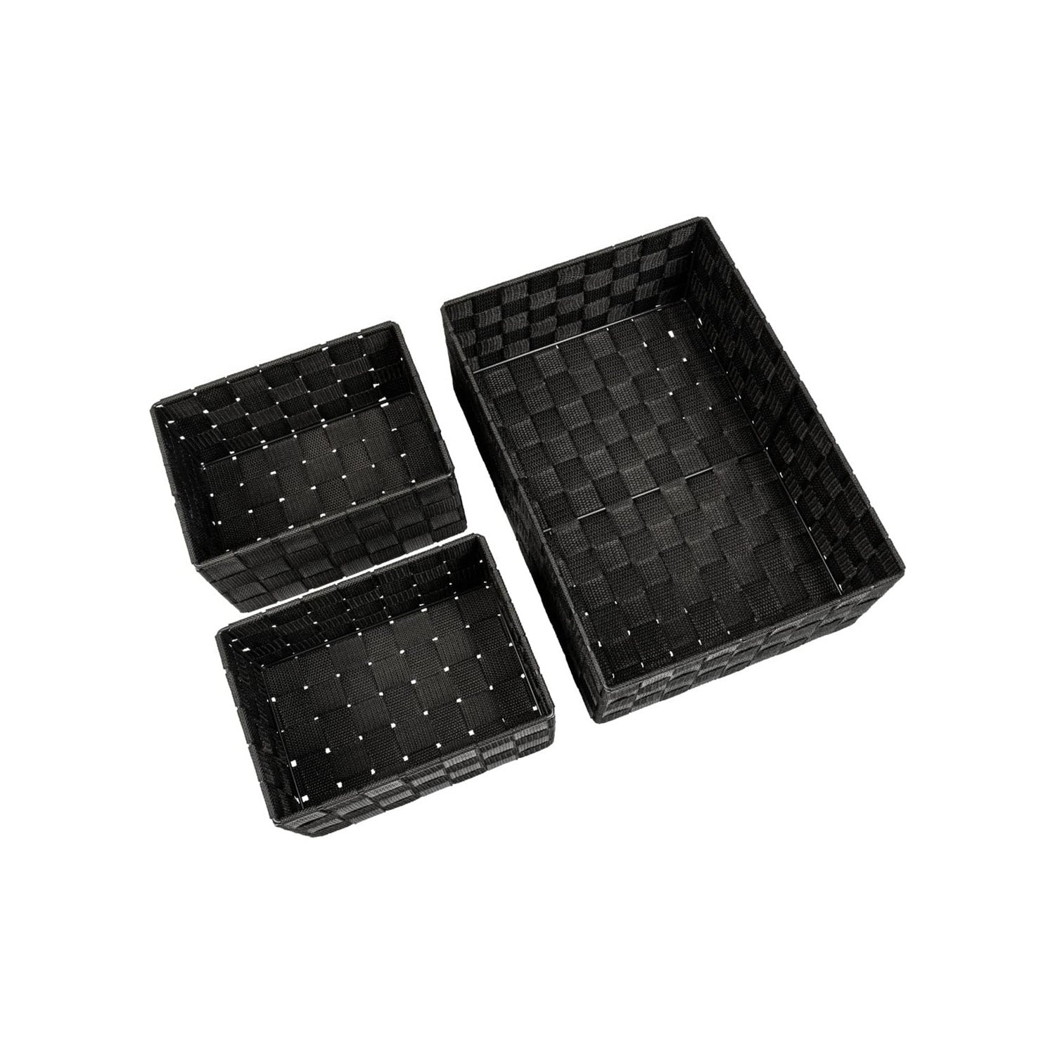Set 3 Contenitori Adria Organizer Universali Nero