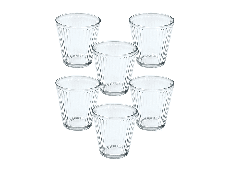 Set bicchieri TOGNANA MICENE, 6 pezzi, Vetro trasparente, 220 ml