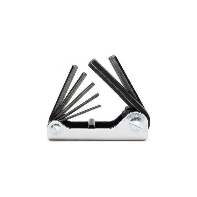 Set chiavi maschio esagonale piegate per brugole 7 pz 96N/G Nero e Cromo 000960645