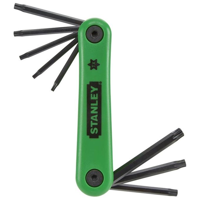 Set chiavi torx con supporto 8 pz Nero e Verde 469263 Set chiavi torx con supporto 8 pz Nero e Verde 469263