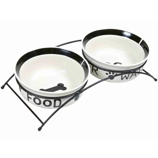 Set Ciotole Ceramica Eat-on-Feet Trixie Diametro 13 cm x2 - 1° ORDINE? scegli tra BZR5 - BZR20 + 200 pt fedeltà