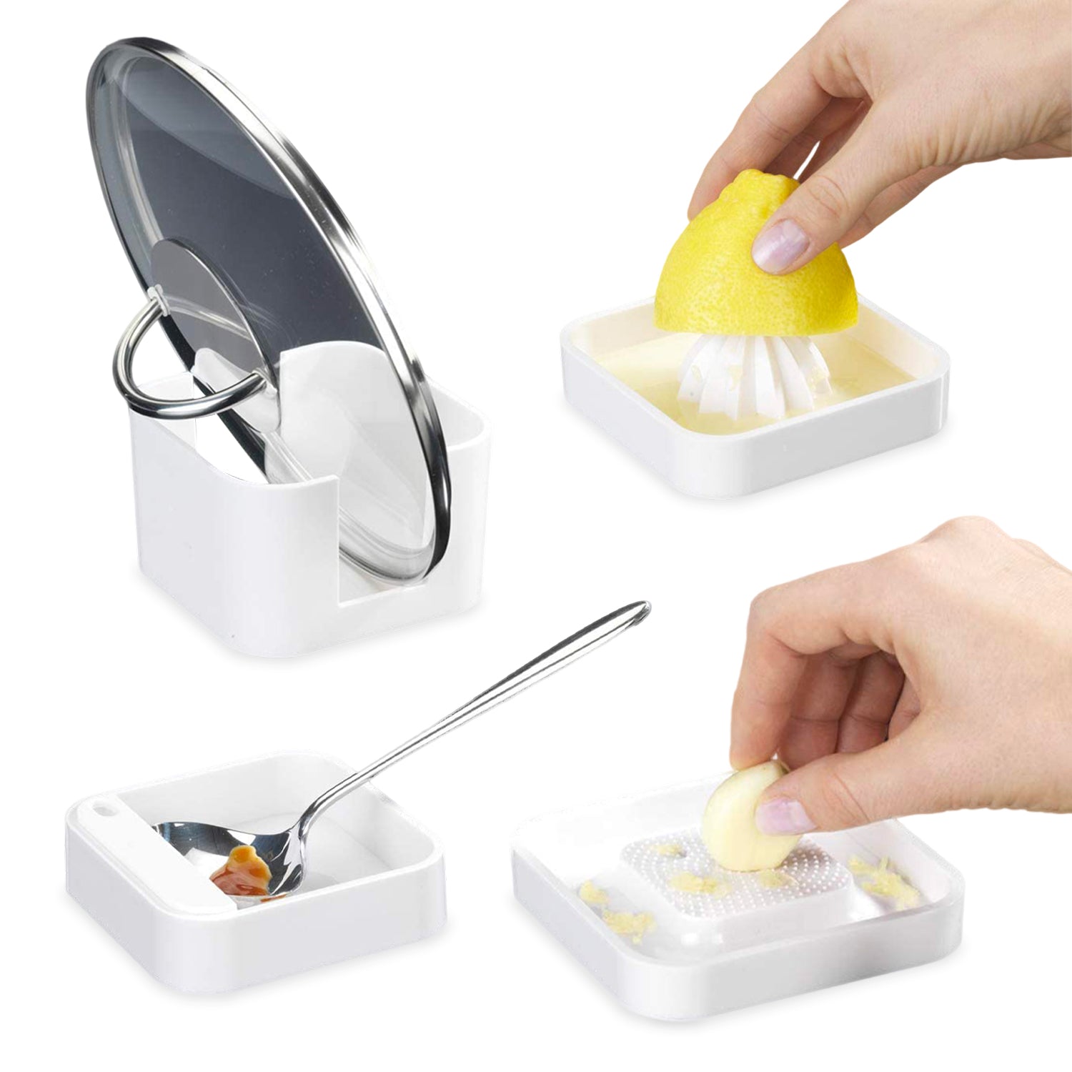 Set Da Cucina 4 In 1 Per Alimenti Bianco