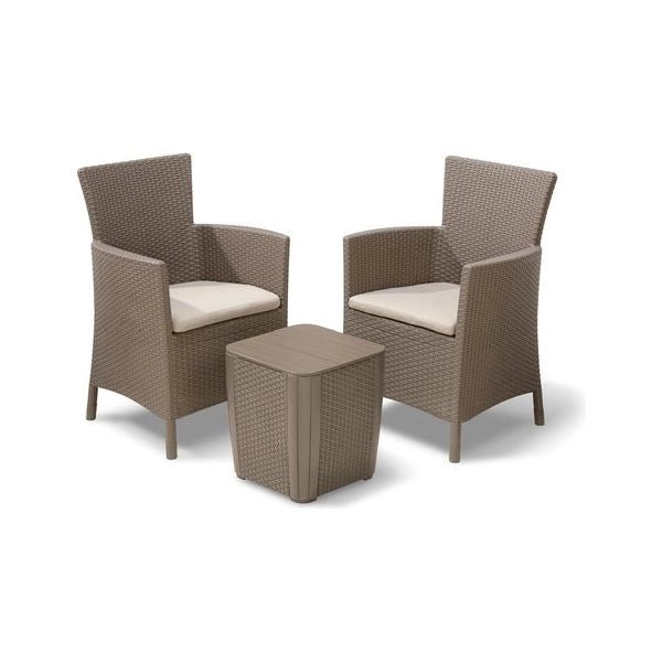 Set da esterno allibert k224383k587kk iowa balcony cappuccino