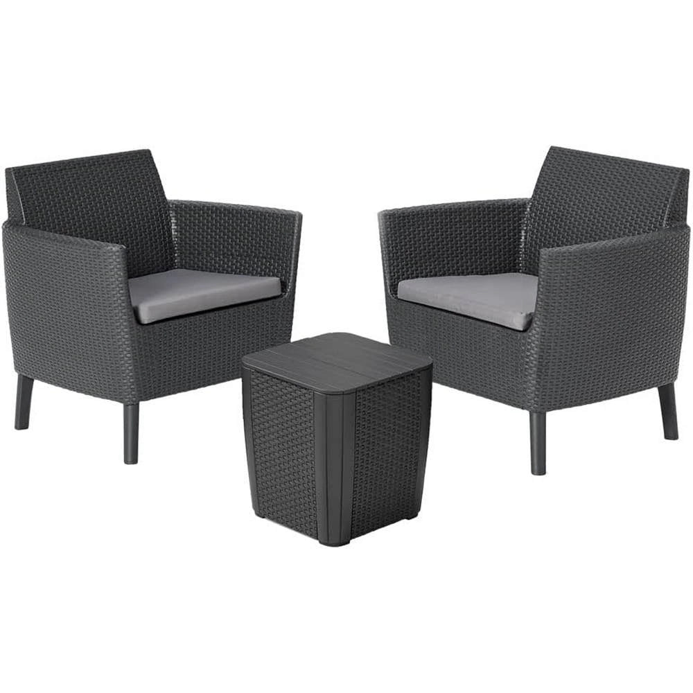 Set da Giardino Keter Salemo Balcony Tavolino Contenitore 39x39 cm Set da Giardino Keter Salemo Balcony Tavolino Contenitore 39x39 cm