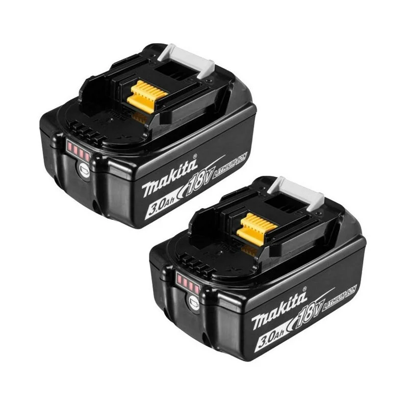 Set Di 2 Batterie Makstar Li-ion 18v 3 Ah Con Indicatore Di Carica Integrato - Makita Bl1830bx2