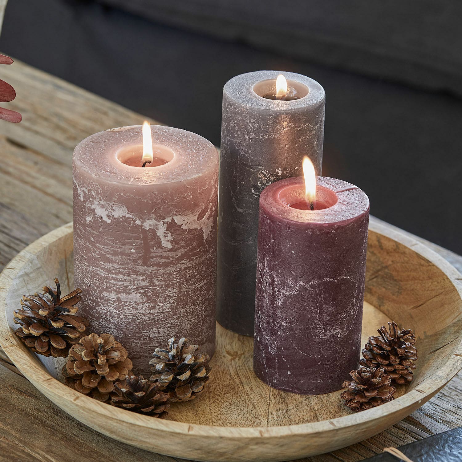 Set di 3 candele Pretin