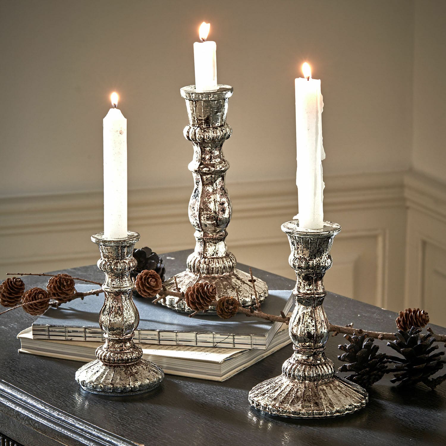 Set di 3 candelieri Favalina
