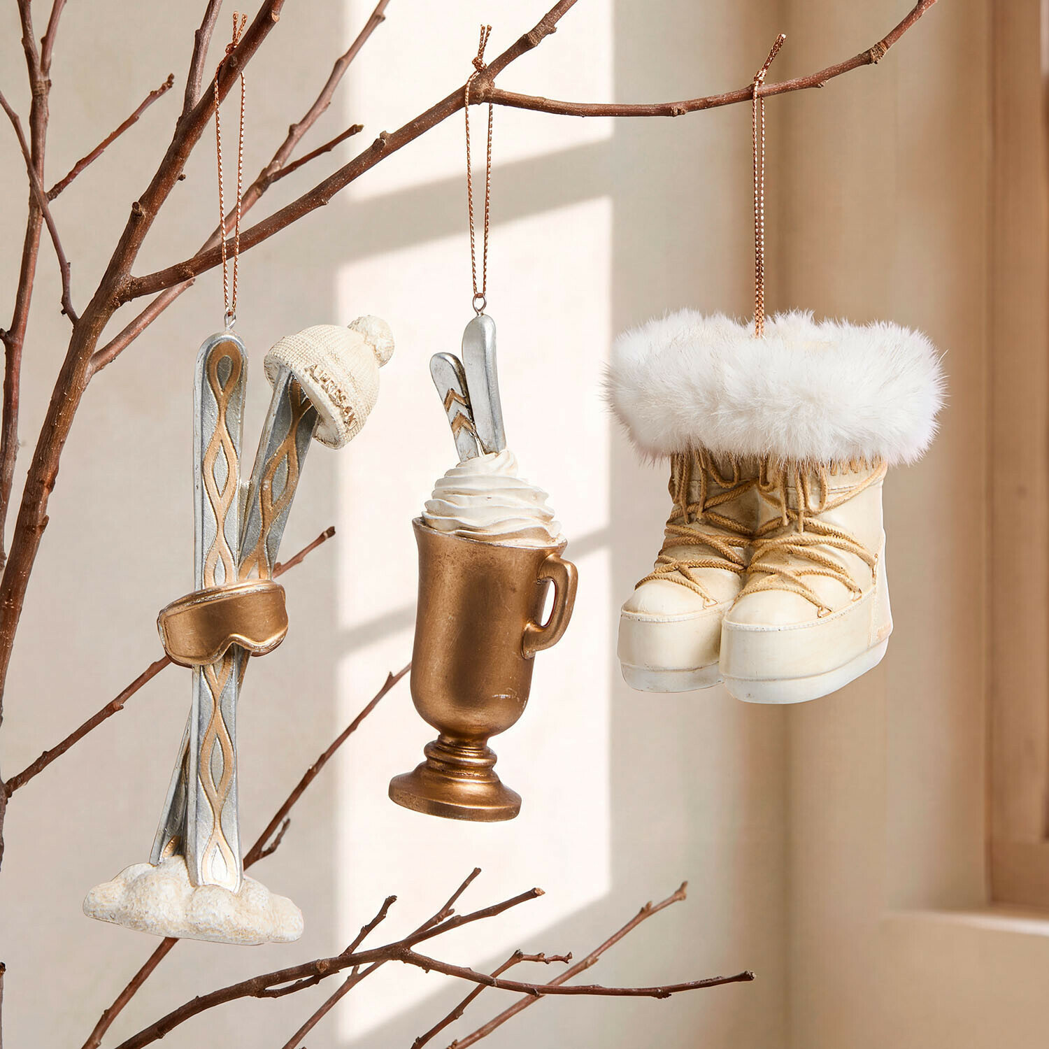 Set di 3 decorazioni da appendere