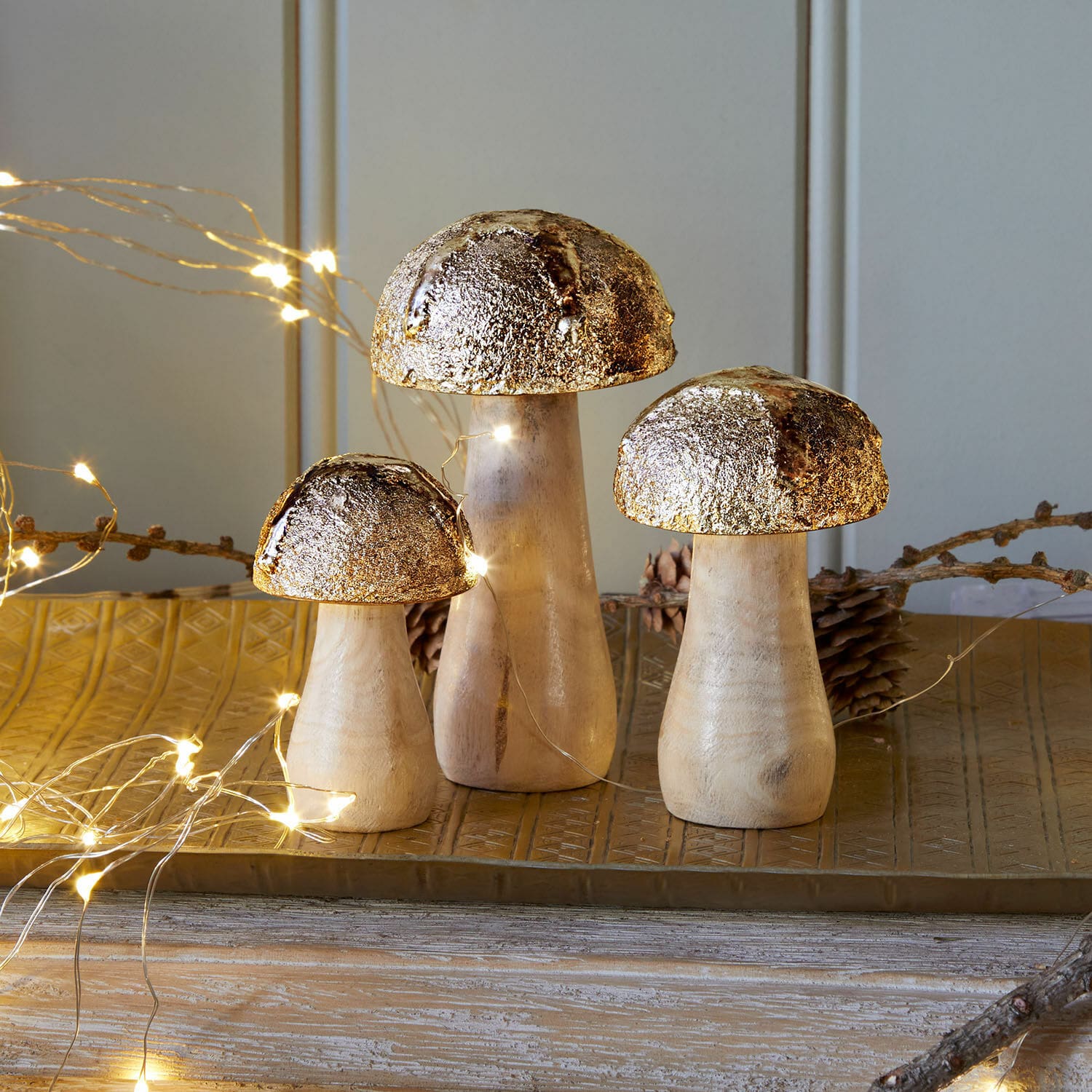 Set di 3 funghi decorativi Myrska Set di 3 funghi decorativi Myrska