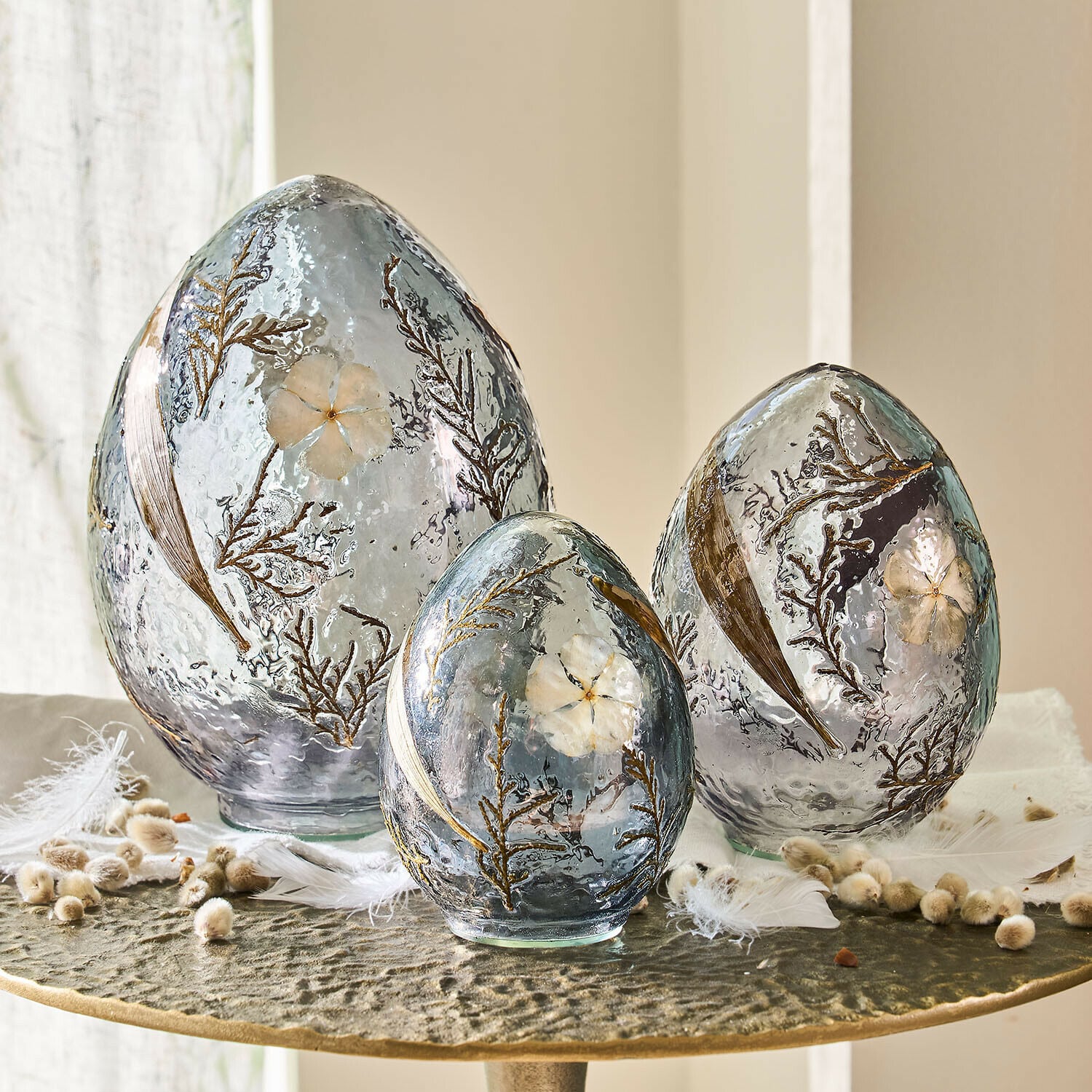 Set di 3 uova decorative Lunavelle Set di 3 uova decorative Lunavelle