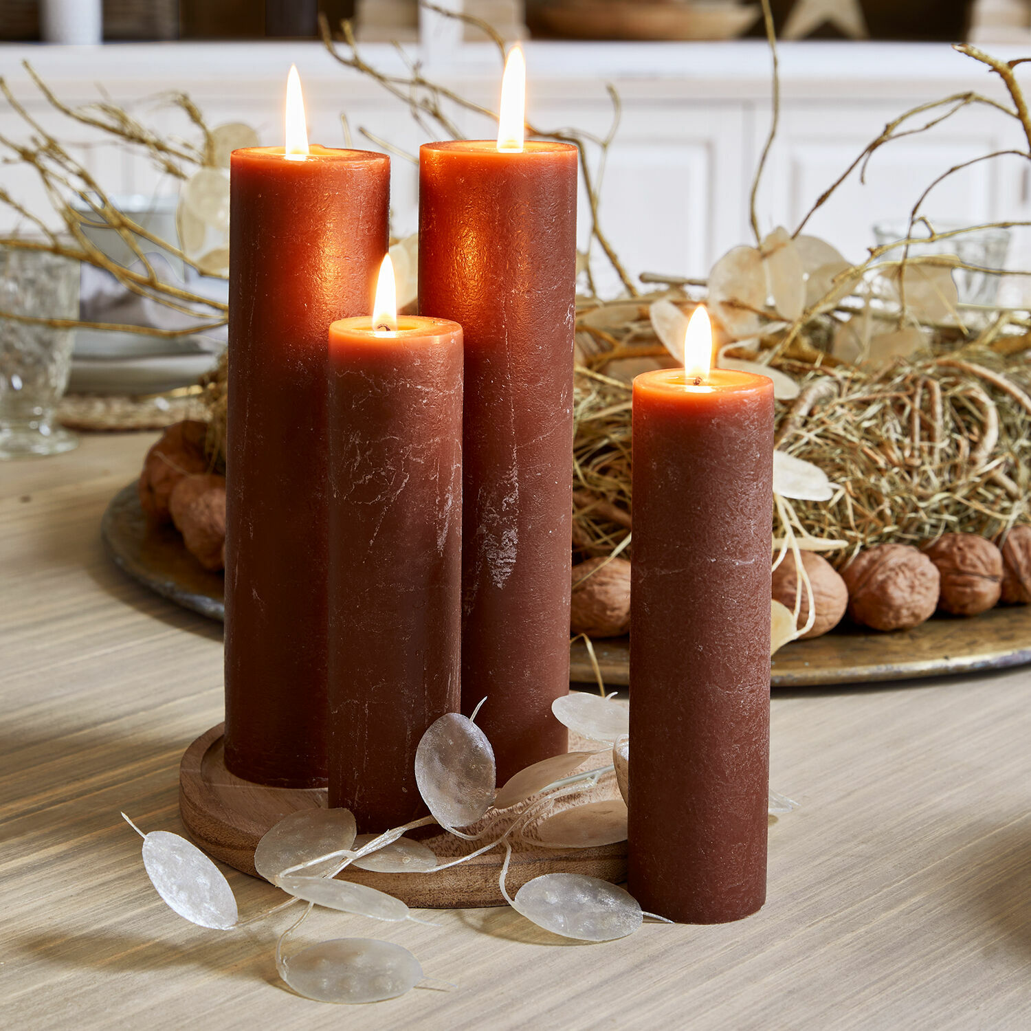 Set di 4 candele Avinal