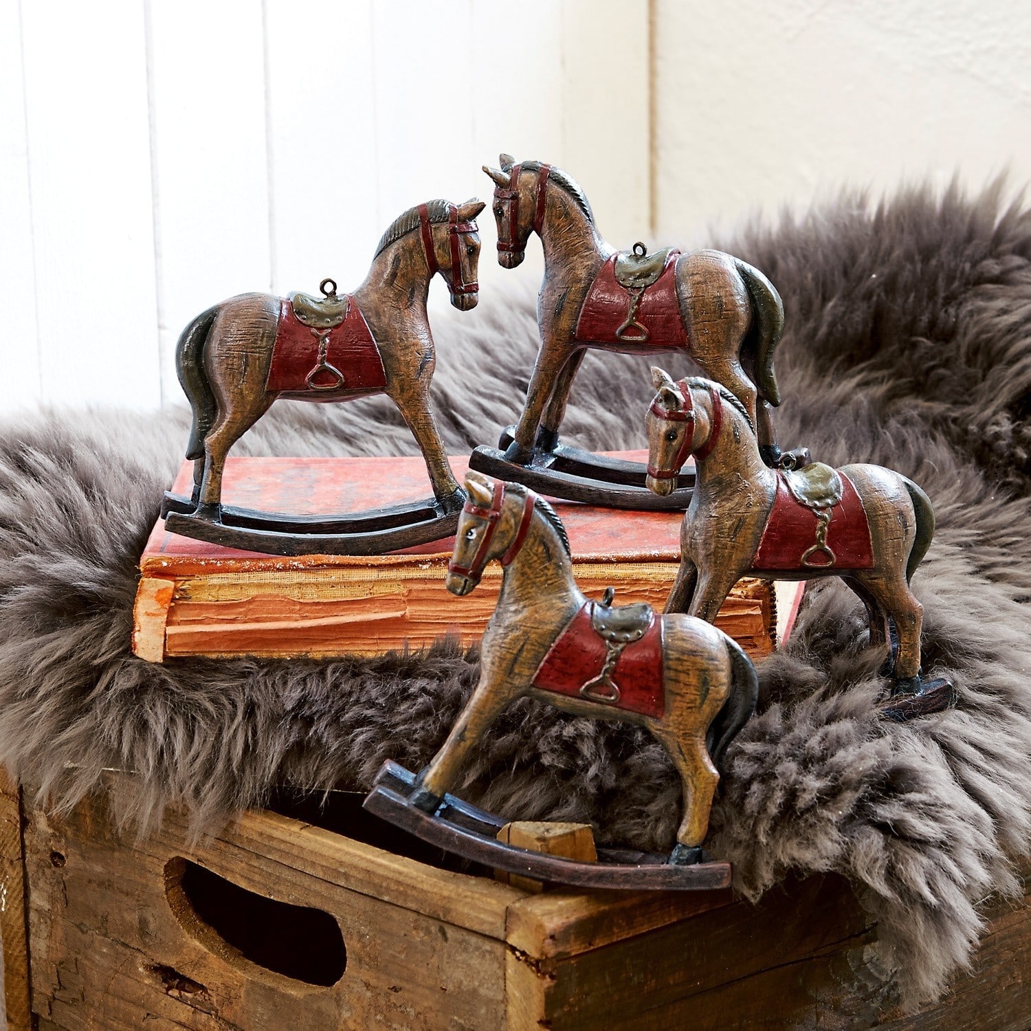 Set di 4 cavallini decorativi Cory Set di 4 cavallini decorativi Cory