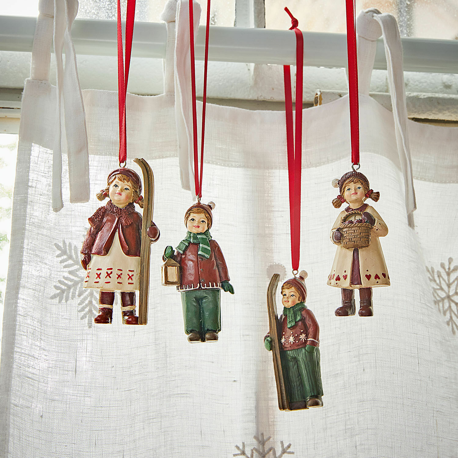 Set di 4 decorazioni da appendere Helgelund