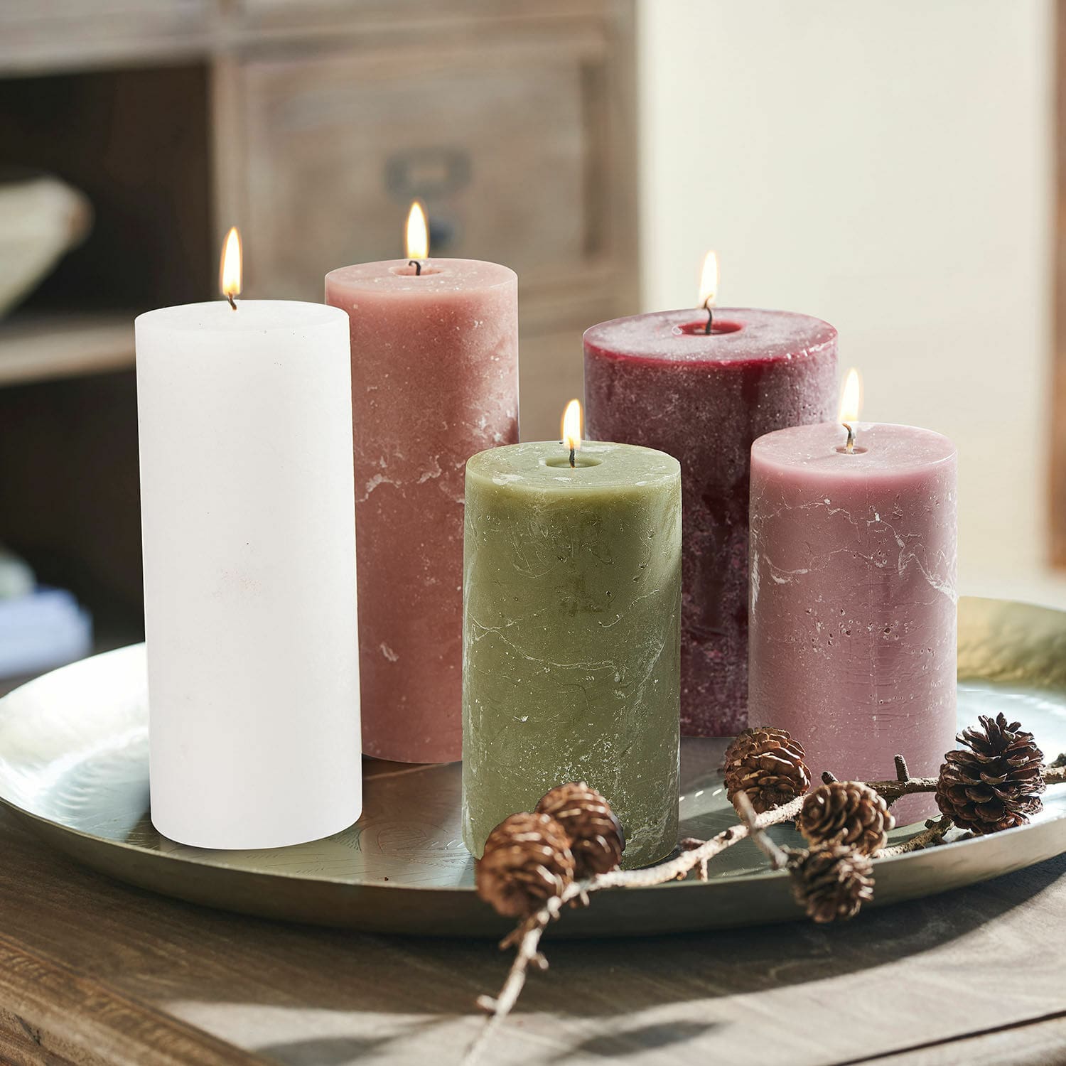 Set di 5 candele Panagra