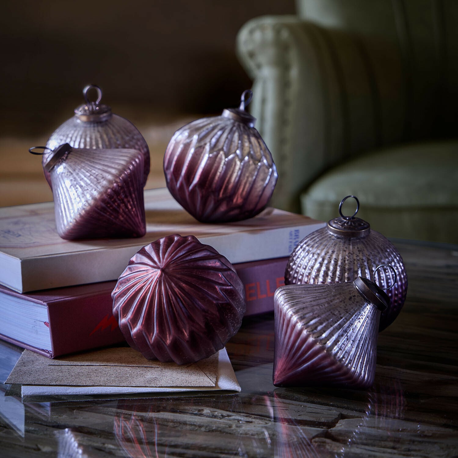 Set di 6 palline di Natale Marquee Set di 6 palline di Natale Marquee