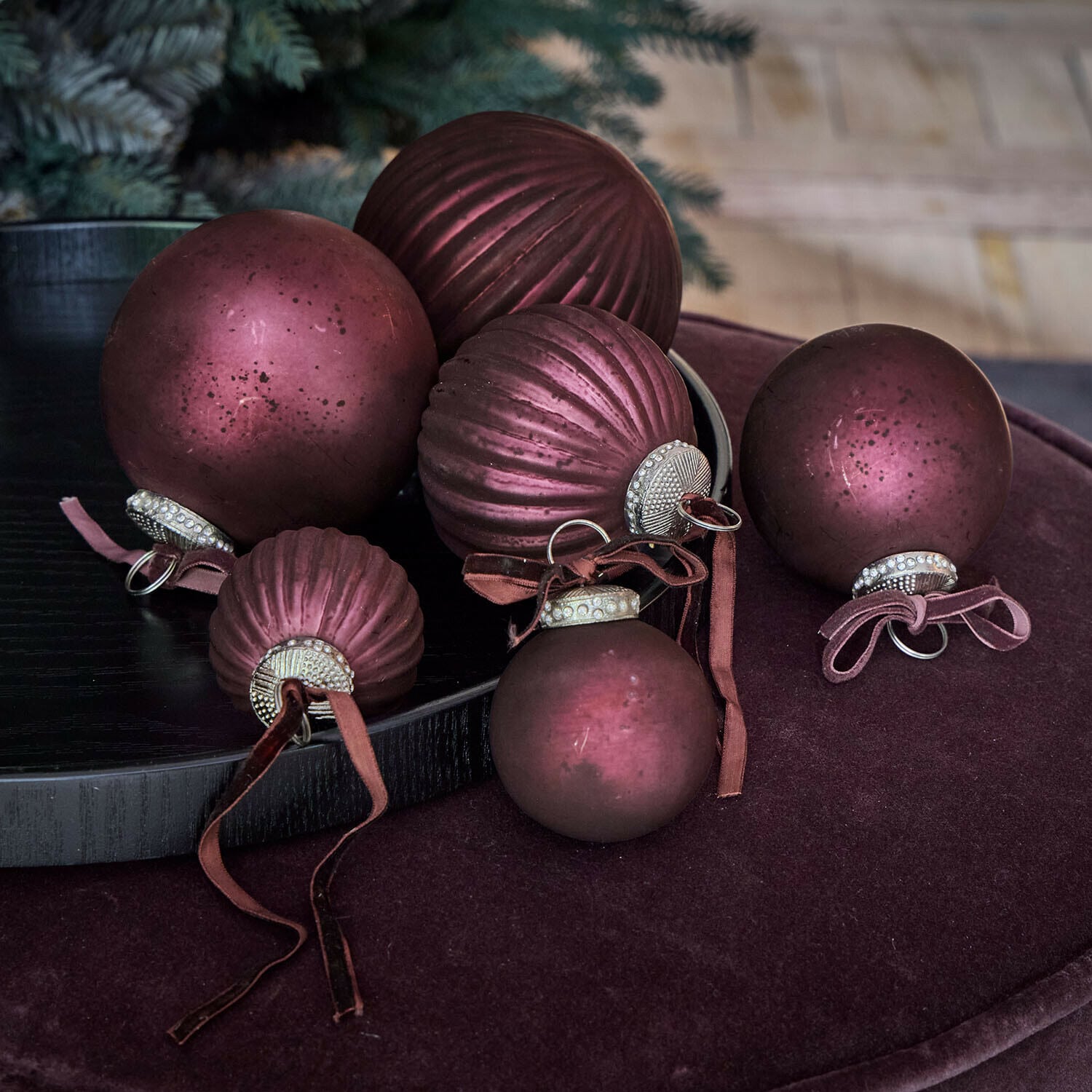 Set di 6 palline di Natale Nuitelle