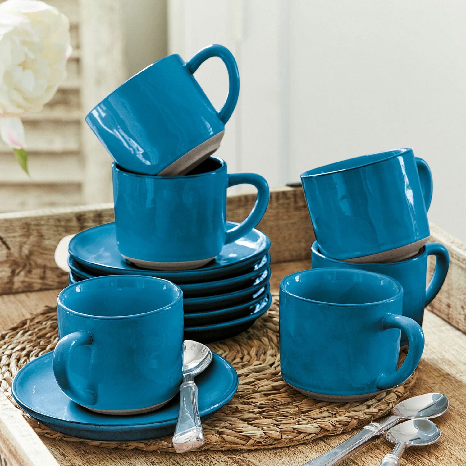 Set di 6 tazze con piattino Biarré Set di 6 tazze con piattino Biarré
