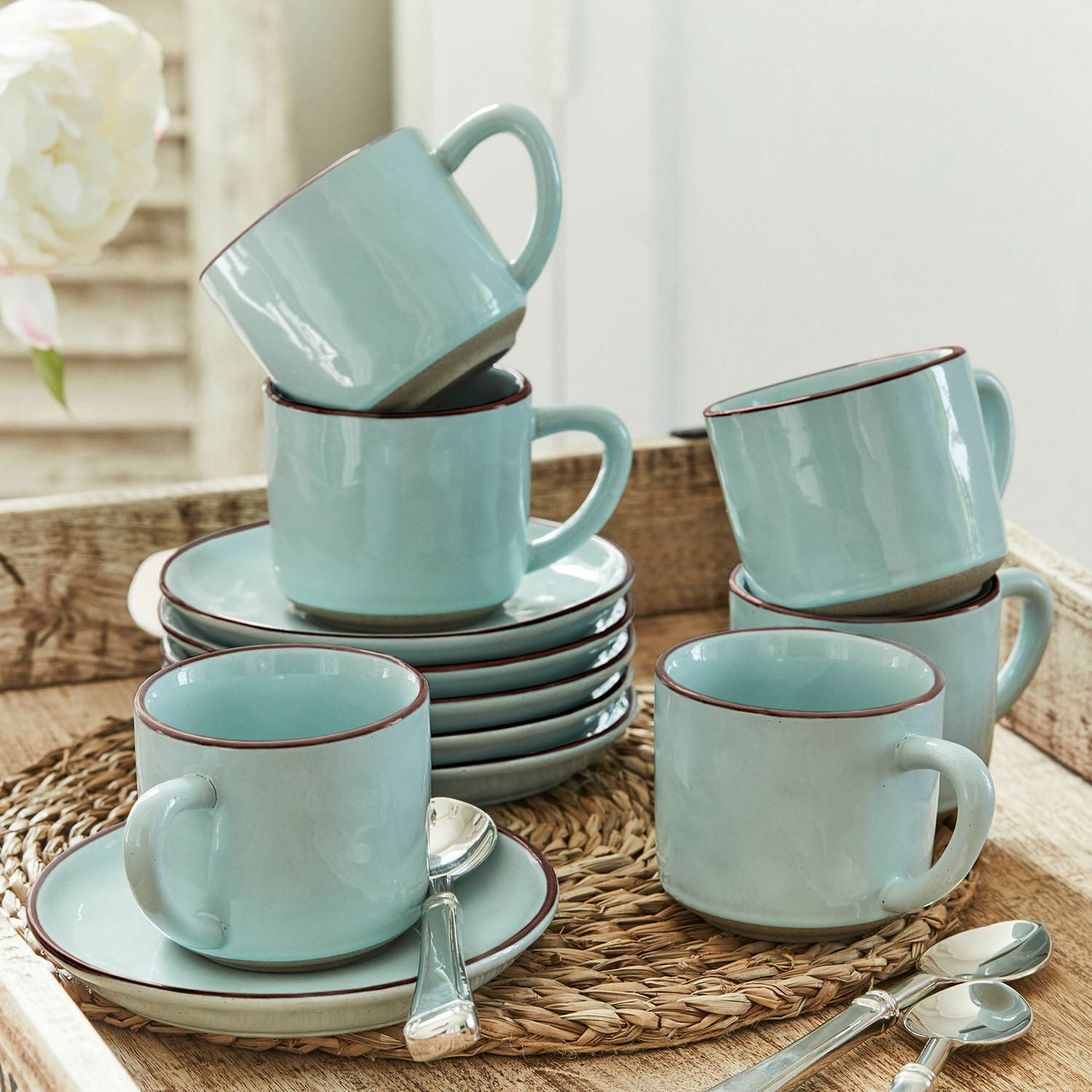 Set di 6 tazze con piattino Biarré Set di 6 tazze con piattino Biarré