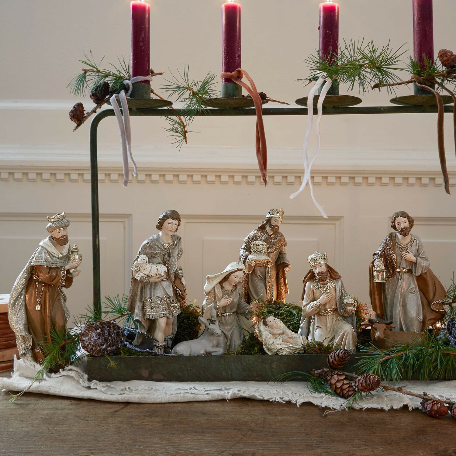 Set di 9 statuine per culla Caprinas