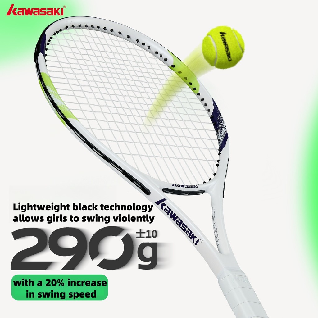 Set di racchette da tennis leggere Kawasaki Set di racchette composite in carbonio KD1 e PD1 Set da allenamento per uomini e donne di tiro professionale per principianti