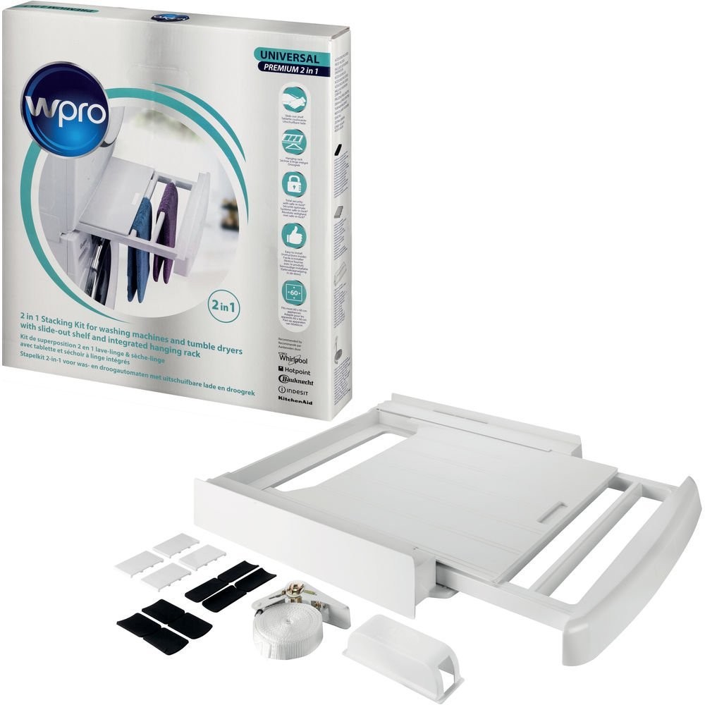 Set Di Sovrapposizione Con Balconcino E Sistema Safe Originale - Asciugatrice Indesit 324242 Set Di Sovrapposizione Con Balconcino E Sistema Safe Originale - Asciugatrice Indesit 324242