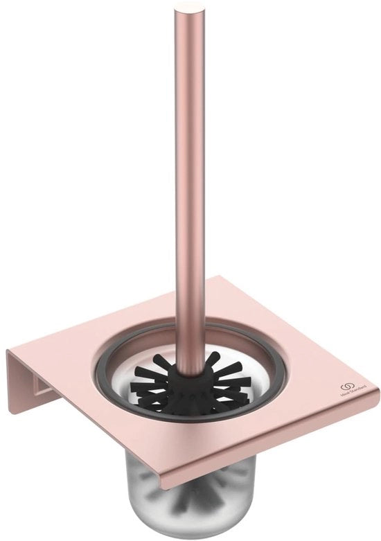Set di spazzole per il water, spazzola per il water, fissaggio a muro, contenitore in vetro, rosa Modello: BD593RO Allestimento: Alu+