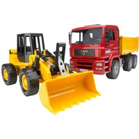Set Dumper Camion e Ruspa scala 1:16 (41,5x17,5x21,5cm) MAN 02752