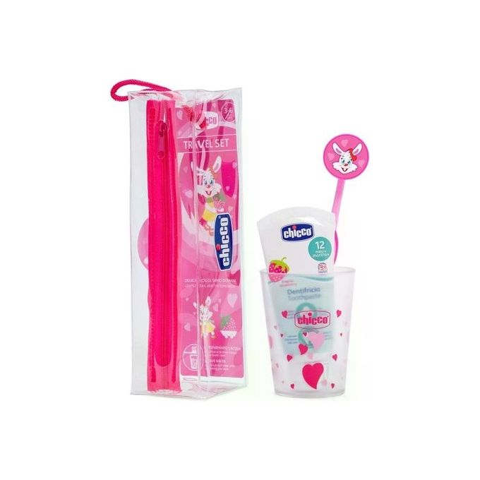 Set igiene orale bimbi Hippo 3-6a Rosa 120991