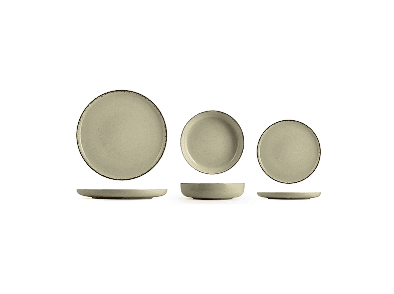 SET PIATTI H&H Servizio Tavola 12 Pezzi Pearl Verde