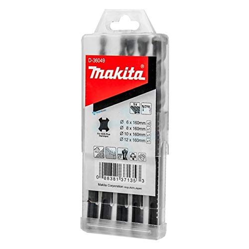 Set Punte Makita D-36049 Sds Plus Calcestruzzo 5 Pezzi Set Punte Makita D-36049 Sds Plus Calcestruzzo 5 Pezzi