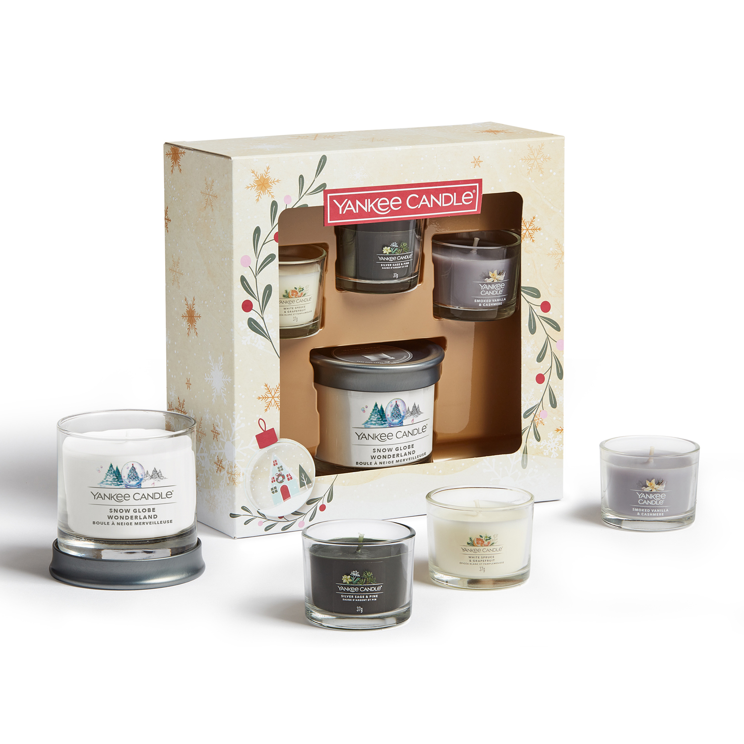Set regalo 3 lumini e 1 candela piccola Yankee Candle Set regalo 3 lumini e 1 candela piccola Yankee Candle