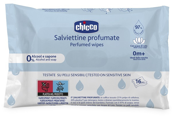 Set salviette detergenti Pocket 16 pz 00012050200000