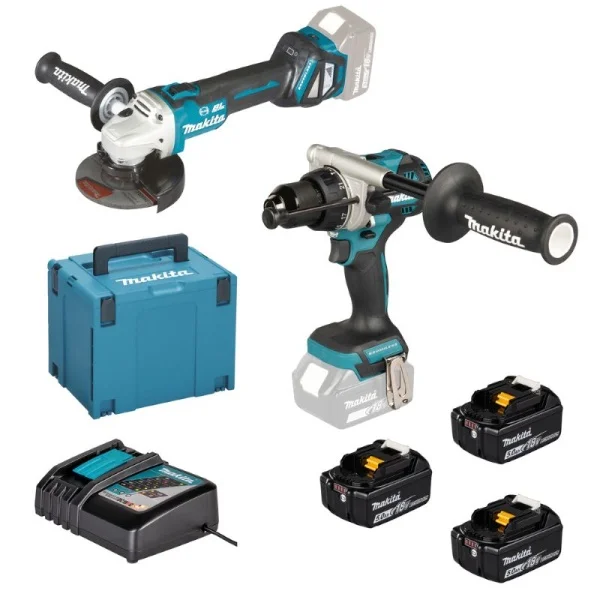 Set Smerigliatrice Angolare E Trapano Avvitatore A Percussione 18 V A Batteria Makita Dlx2547tj Set Smerigliatrice Angolare E Trapano Avvitatore A Percussione 18 V A Batteria Makita Dlx2547tj