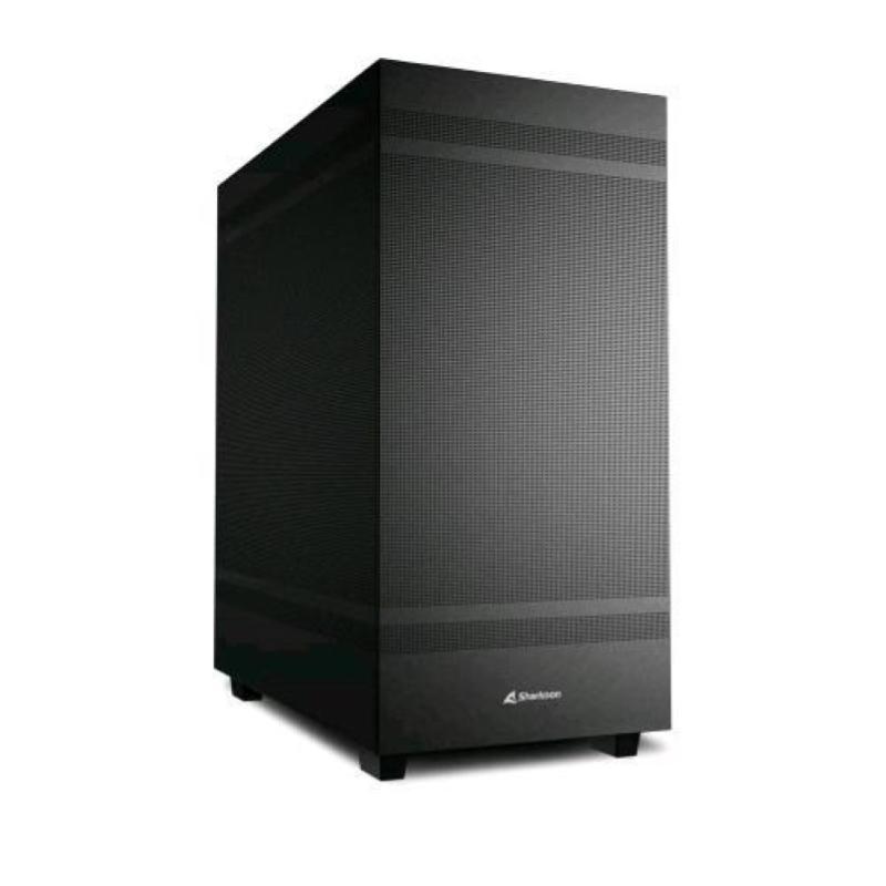 Sharkoon rebel c50 case full tower atx mini-itx micro-atx con pannelli con rete di aerazione e superfici interne forate 2xventole pwm da 120mm 1xusb-c 2xusb-a 3.0 black