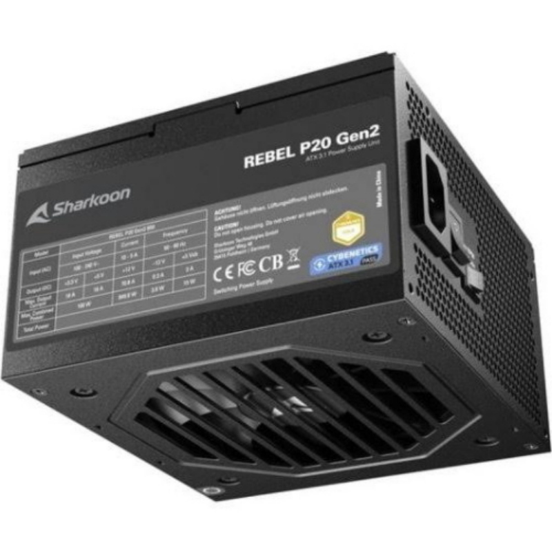 Sharkoon rebel p20 gen2 alimentatore 850 w modulare cybenetics gold atx 3.1 nero Sharkoon rebel p20 gen2 alimentatore 850 w modulare cybenetics gold atx 3.1 nero