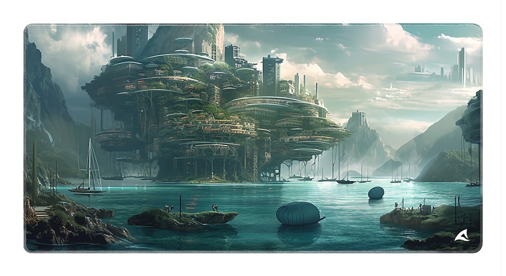 Sharkoon Skiller Sgp40 D6 Mousepad Tappetino Gaming 1000 X 500 X 3 Mm Laguna Verde