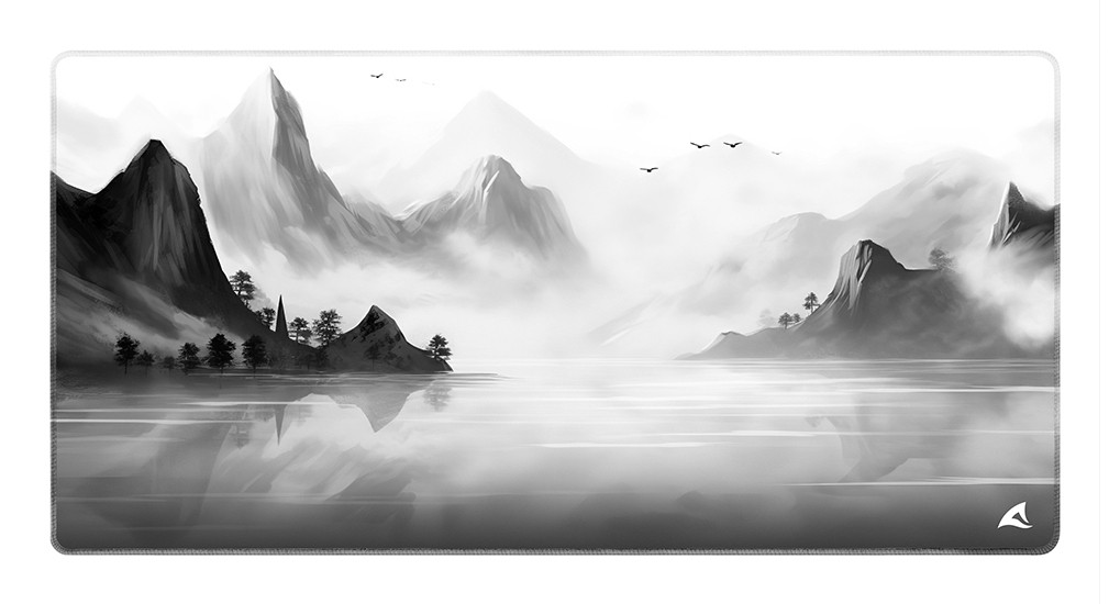 Sharkoon Skiller Sgp40 D9 Mousepad Tappetino Gaming 1000 X 500 X 3 Mm Nebbia Nero/Bianco