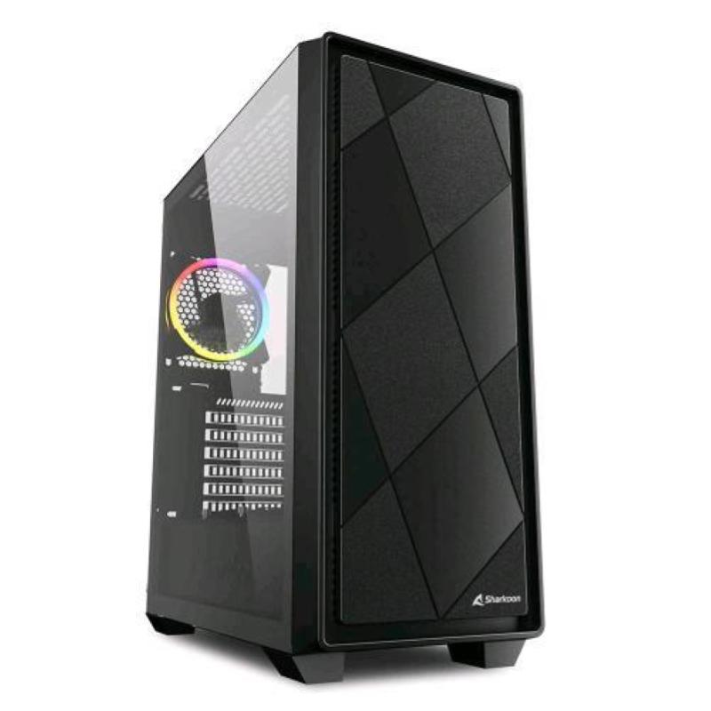 Sharkoon vs8 rgb case atx pannello in vetro temperato 1 ventola installata diametro 120mm black